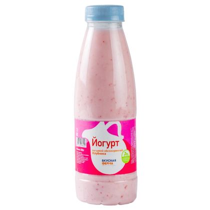 Йогурт питьевой обезжиренный со вкусом Клубники