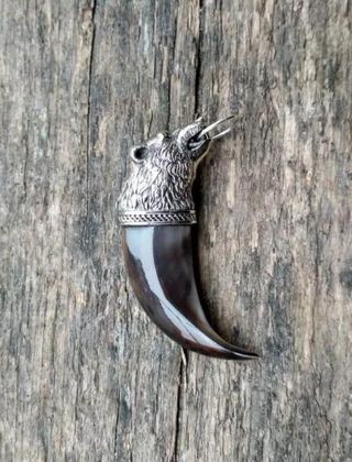 Коготь медведя с головой из металла - упаковка 1 Шт. Коготь медведя с головой из металла - упаковка 1 Шт.