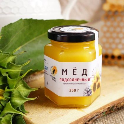 Мёд Подсолнечный 250г сбор 2024г Мёд Подсолнечный 250г сбор 2024г