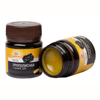 Прополисная мазь с мумиё 20% (50 грамм)/1шт Прополисная мазь с мумиё 20% (50 грамм)/1шт
