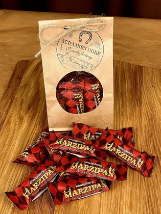 Марципан в темном шоколаде с вишней, 300 гр