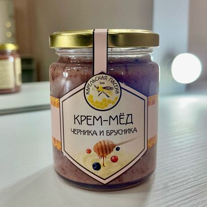 Крем-мёд "Черника-брусника" 350 г.